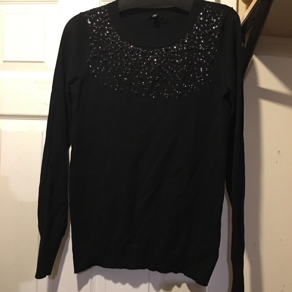 💎‼️🎈EXPRESS EMBELLISHED BLACK SWEATER SIZE M🎈‼️